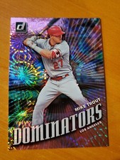 2019 Donruss Dominators Pink Fireworks Mike Trout Card #D1