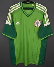 ADIDAS MEN'S NIGERIA NATIONAL 2014/2015 HOME SOCCER FOOTBALL SHIRT JERSEY SIZE M