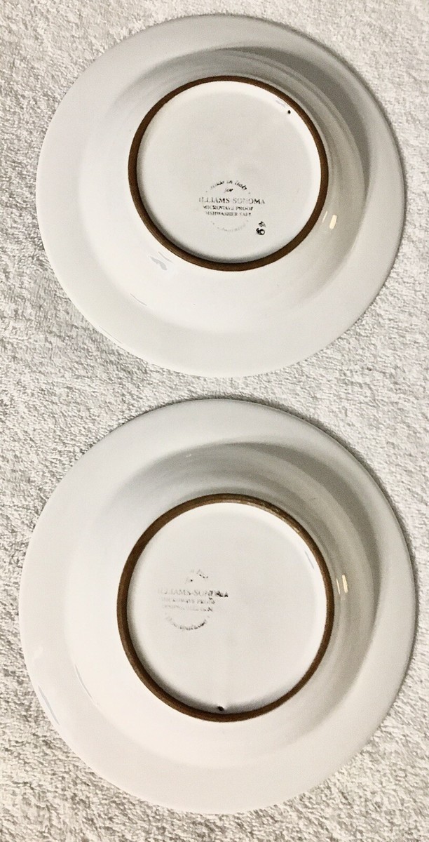 2 Vintage Williams-Sonoma “Tournesol” Italy 9-3/8” Pasta Soup Bowl