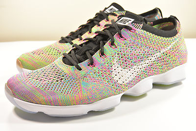 DS NIKE 2014 FLYKNIT ZOOM AGILITY 698616 002 MULTI COLOR M 8 / WMN 9.5 DUNK AIR
