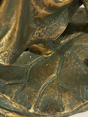 Collectible/ JodyBergsama/ Bronze Dancing Frog And Fairy/2008/missing Wings - Picture 8 of 11