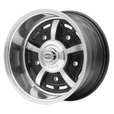 15 X 8 Vw Bug 5 Lug Black Empi Sprint Star Wheel Includes Cap-valve Stem