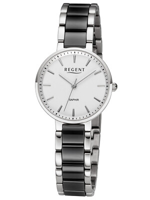 REGENT Damenuhr Keramik Schwarz 12221207