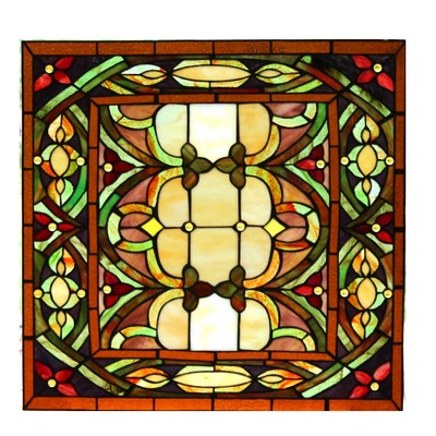 Stained Glass Panel Stunning Colors Window Pane Leaded Glass Ebay