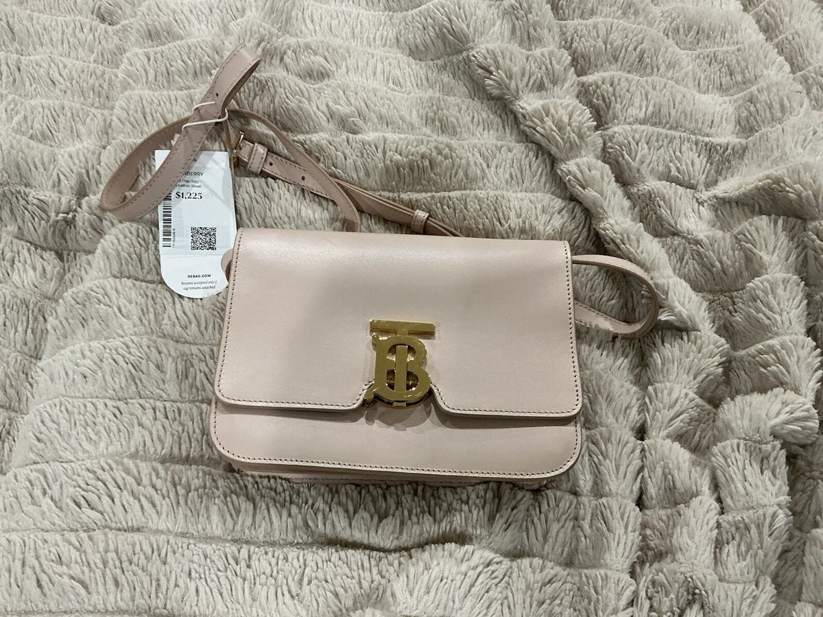 Pink Burberry Mini Tb Bag Burberry TB Logo-plaque Calf Leather