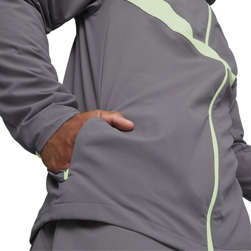 Puma Ultraweave Mens Running Jacket Grey Run Lightweight Reflective Full Zip - Picture 3 of 6
