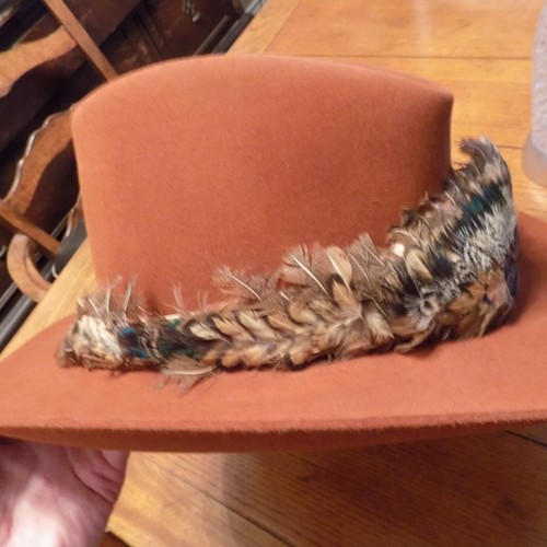VTG Resistol Felt Self Conforming 7 1/4 RUST Color Western Hat Stagecoach - Picture 20 of 22