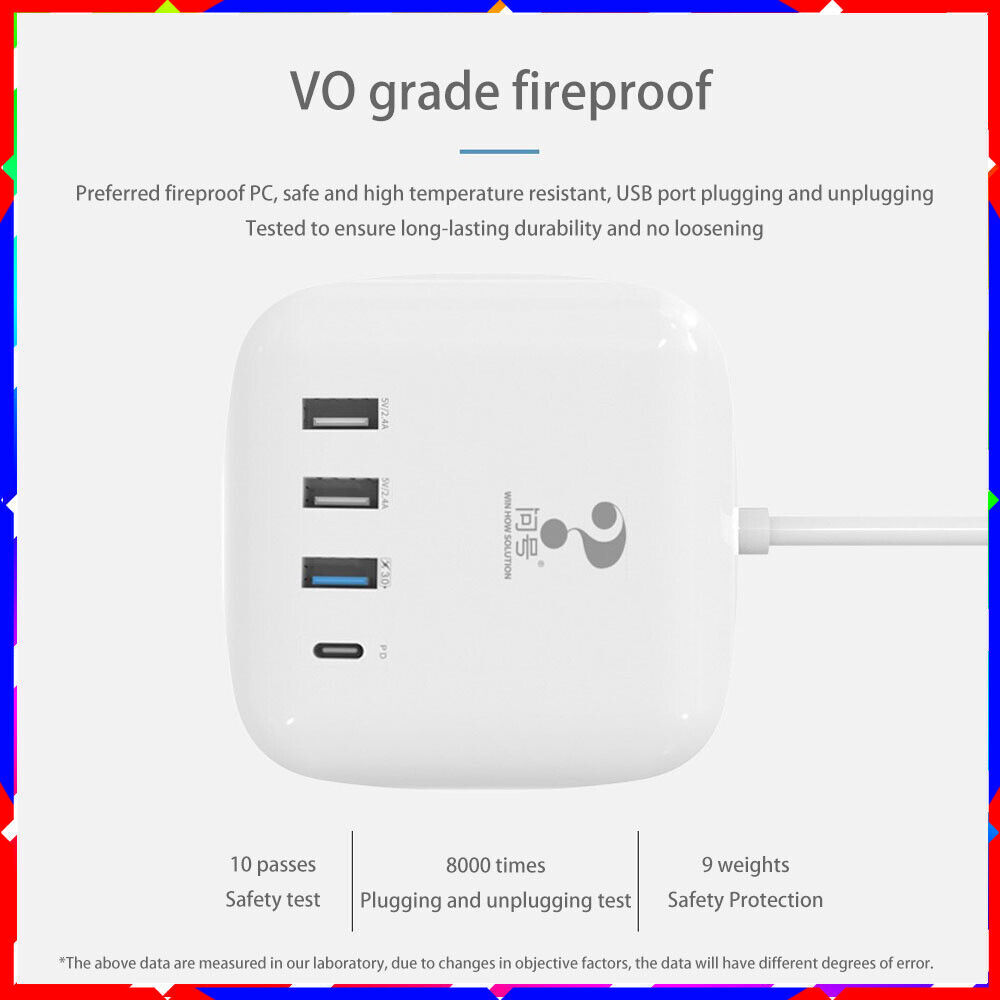 5V 3.2A Multi-Port USB Hub Desktop Charger for Travel