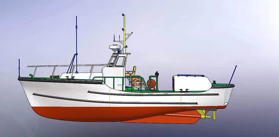 "Kit de barco modelo RC bote salvavidas de la Guardia Costera de Estados Unidos 1:32 420 mm 16,5""" Foto 4 de 4