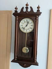  Schmeckenbecher Wanduhr Vintage Batteriebetrieben Pendeluhr voll Funktionsfähig