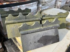 Roof Tiles/ Reclaimed Ridge Tiles/ 75° Crested Blue Angled Ridge Tile @£7 each