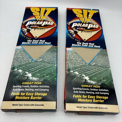Sit On It PolarPad Lot Of 2 Insulated Stadium Tree Stand Cushions Seats Camping