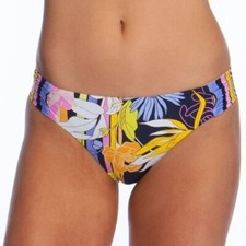 Trina Turk Bal Harbour Floral Shirred Side Hipster Bikini Bottom Swim, Size 4