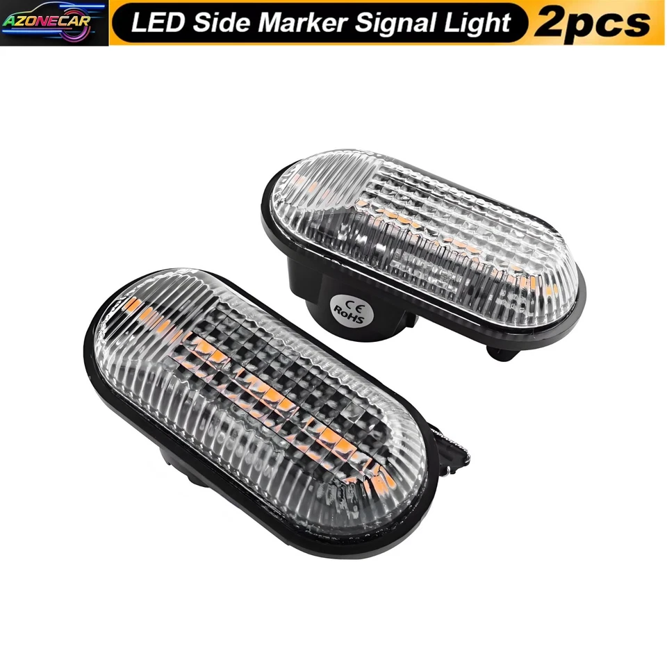 Luces de señalización lateral LED ámbar lente transparente Honda Prelude 1997-2001 Foto 3 de 4