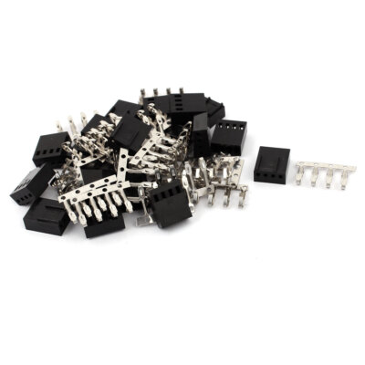 20 Sets 2,54mm Pitch 4 Pin Plastik Männlich PC Fan LED Power Verbinder