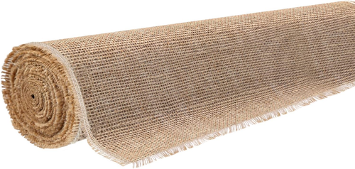 Natural Burlap Fabric Roll, 62 Inch (W) X 16 Ft (L), Jute Fabric by the Yard for