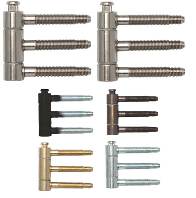 2x SFS Intec Einbohrband Türband 18 mm für gefälzte Holztüren 3-teilig Stahl Set
