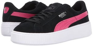 puma suede black pink