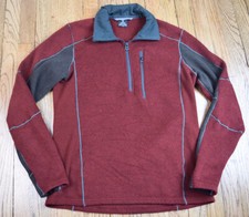 Kuhl Kashmira Fleece 1/4 Zip Pullover Sweater Long Sleeve Red Men  s Size Small