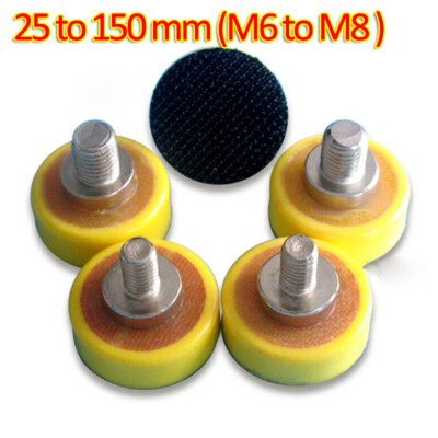 25-150mm Dia Sanding Polishing Backing Pad M6 M8 Thread Shank Polish Tool