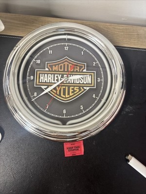 OEM Harley Davidson Genuine Original Wall Clock Decor Neon Light