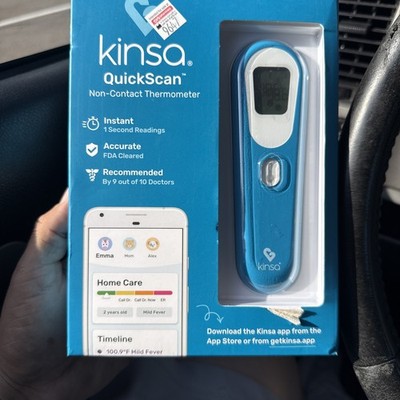   Kinsa Quick Scan Non-Contact Smart Thermometer Smartphone App 1 Second Readin