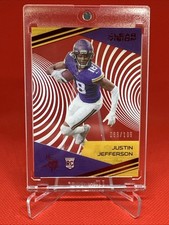 2020 Panini Chronicles - Clear Vision Rookies Justin Jefferson #CV-11 Red...