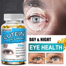 Lutein And Zeaxanthin, Vision Health Supplement Pills, Eye Vitamins 120 Capsules
