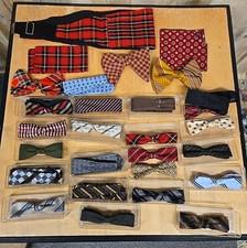 Vintage Bow Ties Clip-on Regular Best Clip, Brummell Retro Old Vintage HUGE LOT