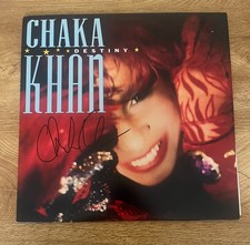 * CHAKA KHAN * signed vinyl album * DESTINY * COA *