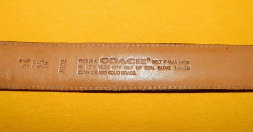 HERREN COACH MADE IN U.S.A. BRAUN HANDSCHUHGEGERBTES LEDER GÜRTEL GRÖSSE 34/85cm.. - Bild 4 von 6
