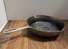 8” Lodge Cast Iron #5 ~ Hammered Single Notch ~ Skillet Nickel Plated  1900 - 30