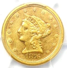 1876-S Liberty Gold Quarter Eagle $2.50 Coin - Certified PCGS AU Details - Rare