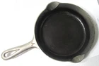Griswold Chrome Nickel Plated No 4 Cast Iron Skillet 702 Sits Flat Collector?