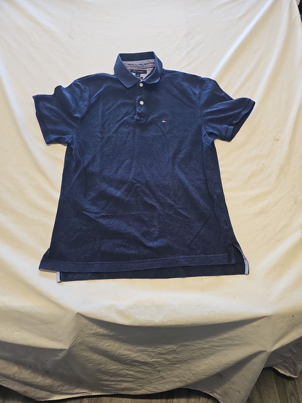 Tommy Hilfiger Men's Classic Fit Pique Polo Shirt Navy Blue Small Y879 image 3