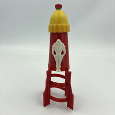 Vintage 1950s Hong Kong Plastic Spaceman Rocket Cap Bomb Toy w Red Cap