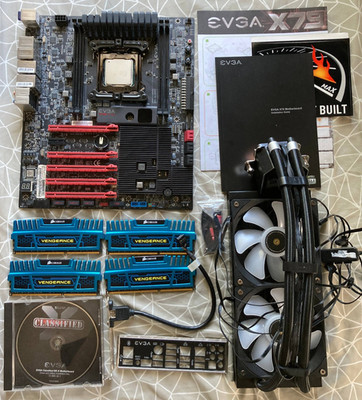EVGA X79 FTW Motherboard, DDR3 RAM, Intel i7 Extreme, Thermalright AIO Bundle