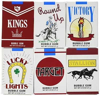 classic bubble gum cigarettes (4) With vintage designs like Kings Classic Bubblegum Candy Cigarettes, 1