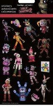 Five Nights at Freddy's-Sticker Sheet Set-33 Stickers Double-Sided Licensed-New