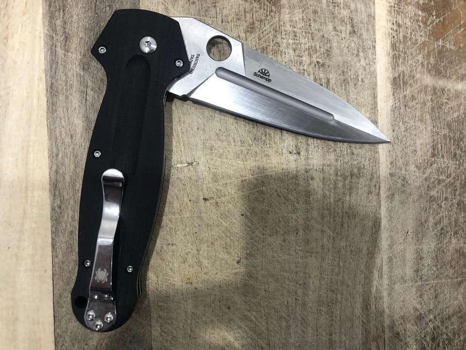 Outdoor Tactical D2 Folding Knife G10 Handle Spyderco High Quality - image 3 of 4