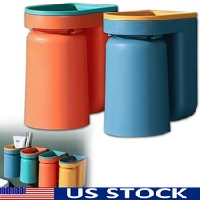 2in1 Toothbrush Holder Wall Mount Space Saving Bathroom Organizer Drying Design