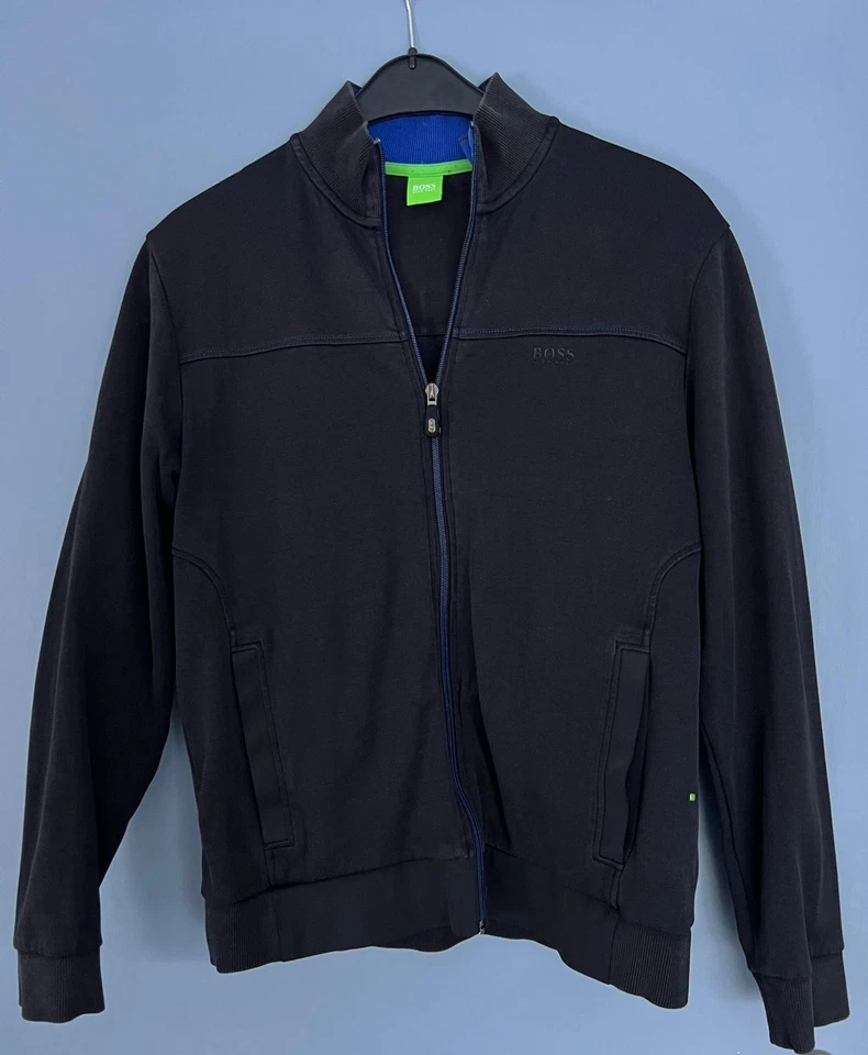 Sweatshirt zippé Hugo Boss noir, col montant - Taille M - Photo 1/4
