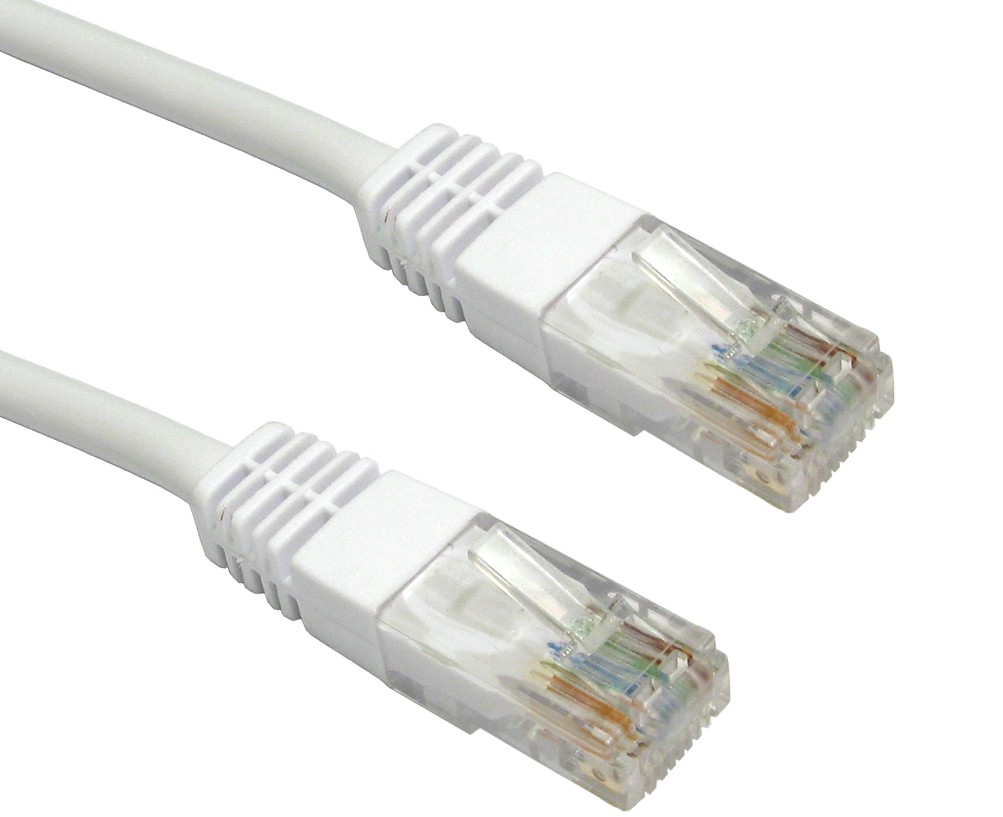 50cm White Network Ethernet RJ45 Cat5E-CCA UTP PATCH 26AWG Cable  0.5m