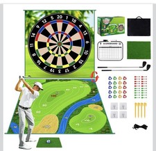 Golf Chipping Dartboard Game Indoor Outdoor Chipping Practice Mat Party Game