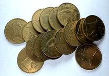 IRELAND 20 PENCE Horse & Irish Harp coin (vintage 1986-2000 type) 27.1 mm, KM#25