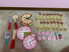 Melissa  Doug Pizza Party and Triple Layer Party Cake Play Sets Incomplete
