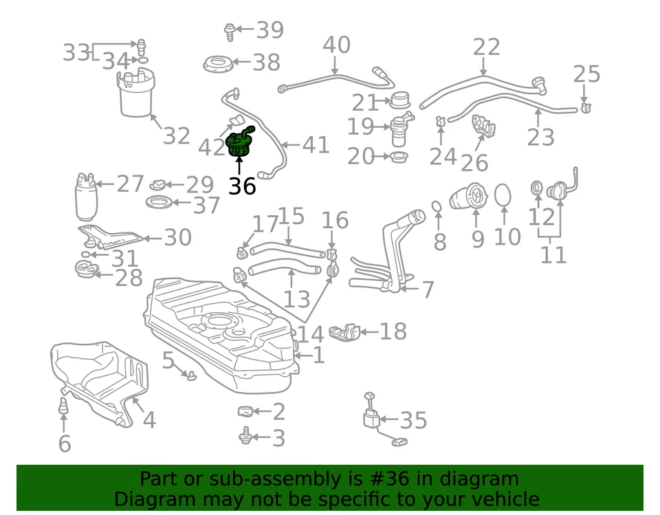 Placa bomba combustible Toyota 7702452030 - Scion xA xB, Toyota Echo 00-05 Foto 3 de 3