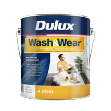 Dulux Interior Paint Wash&Wear Gloss Vivid Wh...