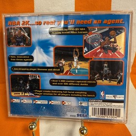 NBA 2K Sega Dreamcast 1999 Allen Iverson Cover Complete w/ Case & Manual