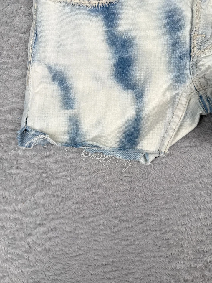 Pantalones Cortos Miss Me Para Mujer 27 Azul Denim Desgastado Corte Contraste Irene Bermuda Foto 3 de 4